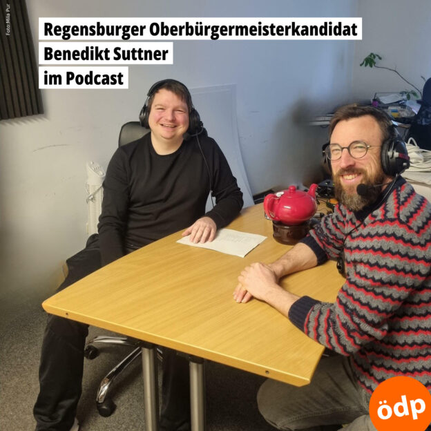 Benedikt Suttner und Robert Fischer bei der Podcast-Aufnahme
